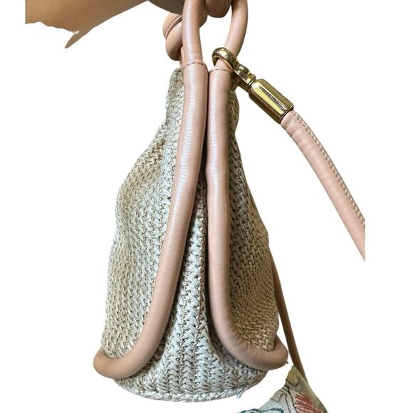 Ganni Small Knot Raffia Bucket Bag - Picture 6 of 13